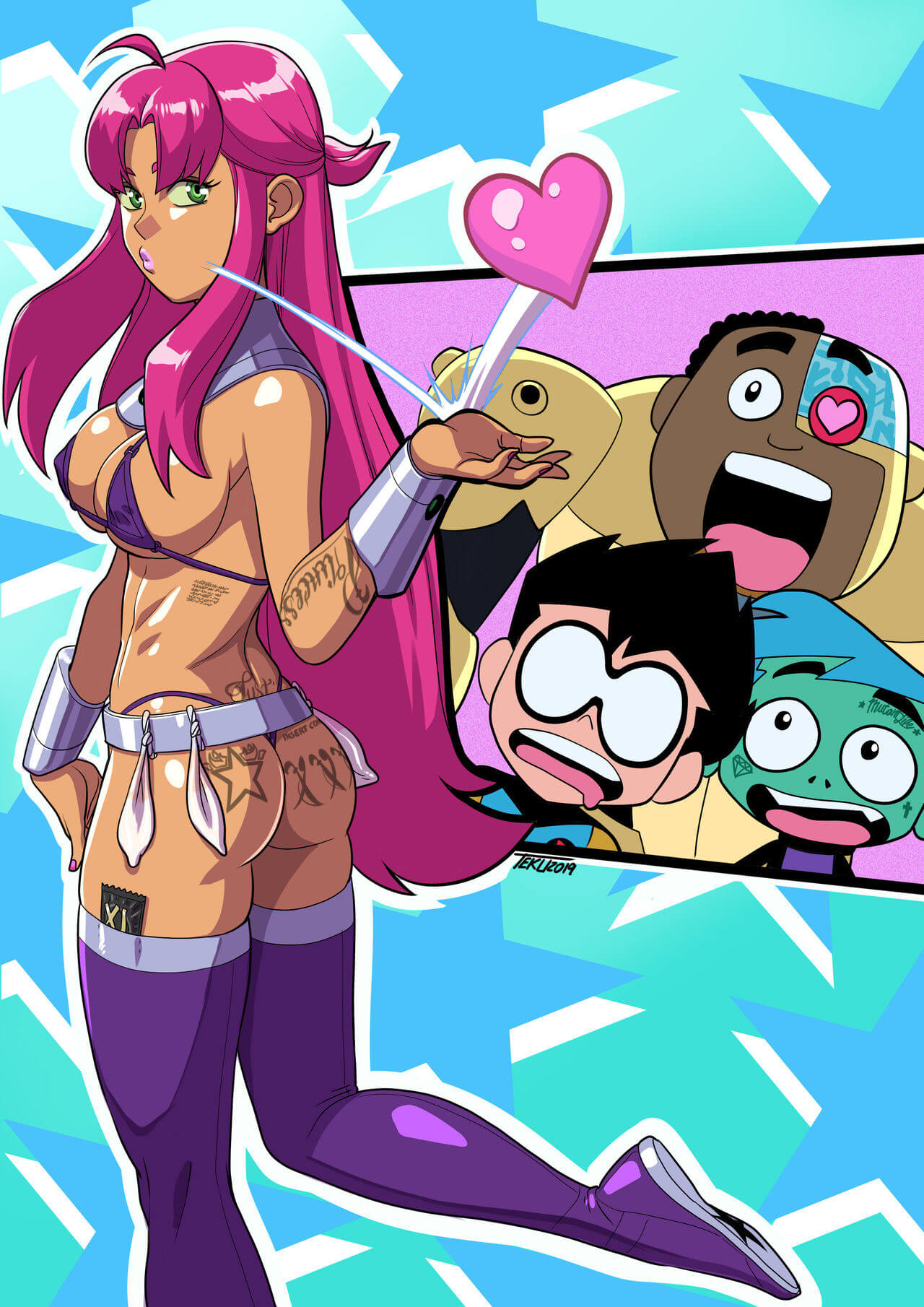 Slutfire – Teen Titans Comic porno