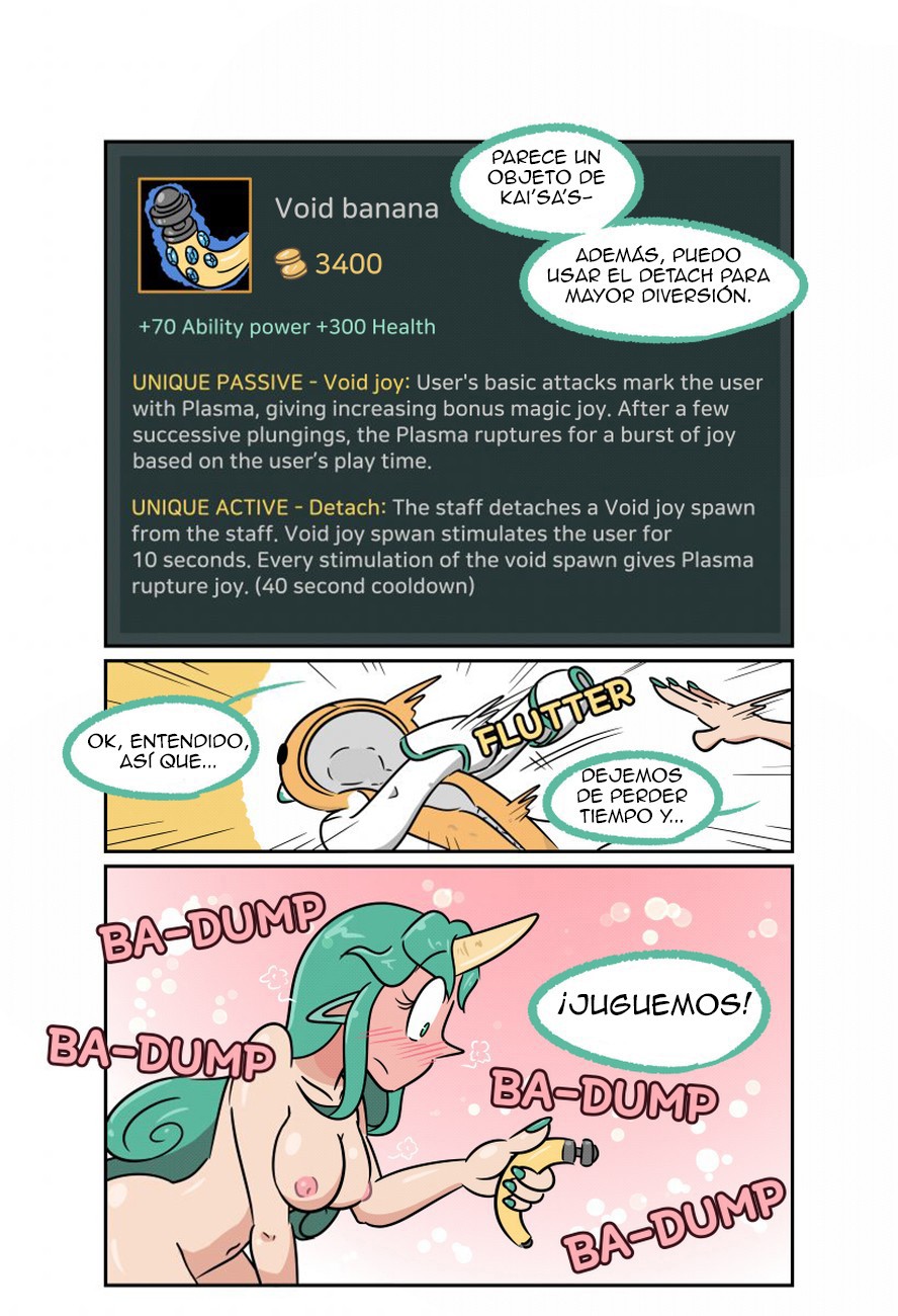 Soraka and The Void Banana! – LoL Hentai Comic porno