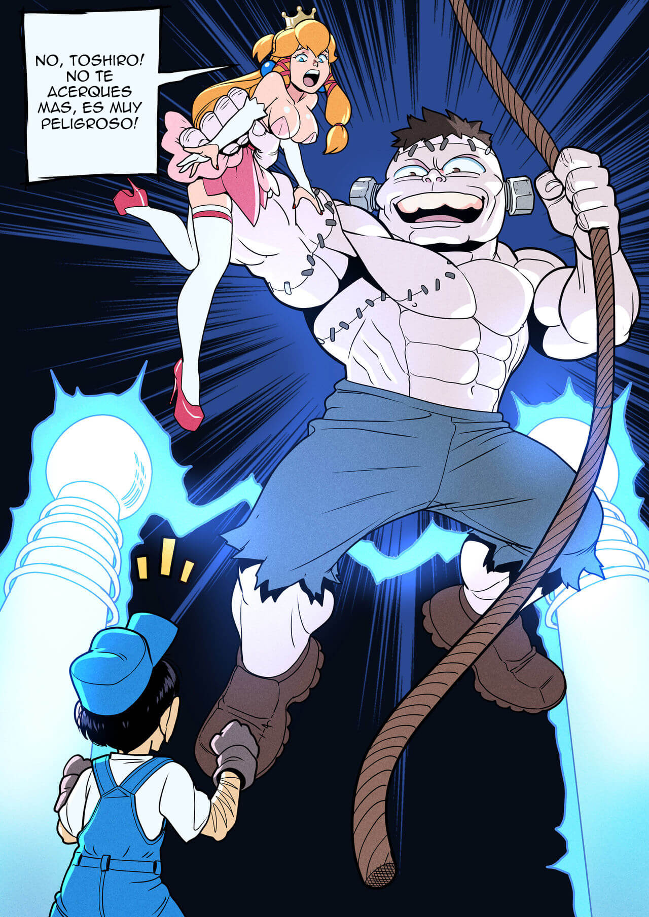 Super Toshiro Bro – Peach XXX Comic porno