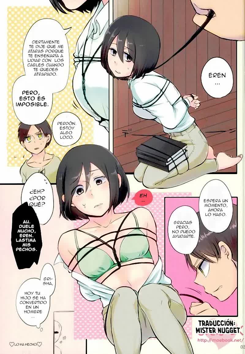 Eren ga Mikasa ni Sukihoudai - Eren quiere a Mikasa Comic porno