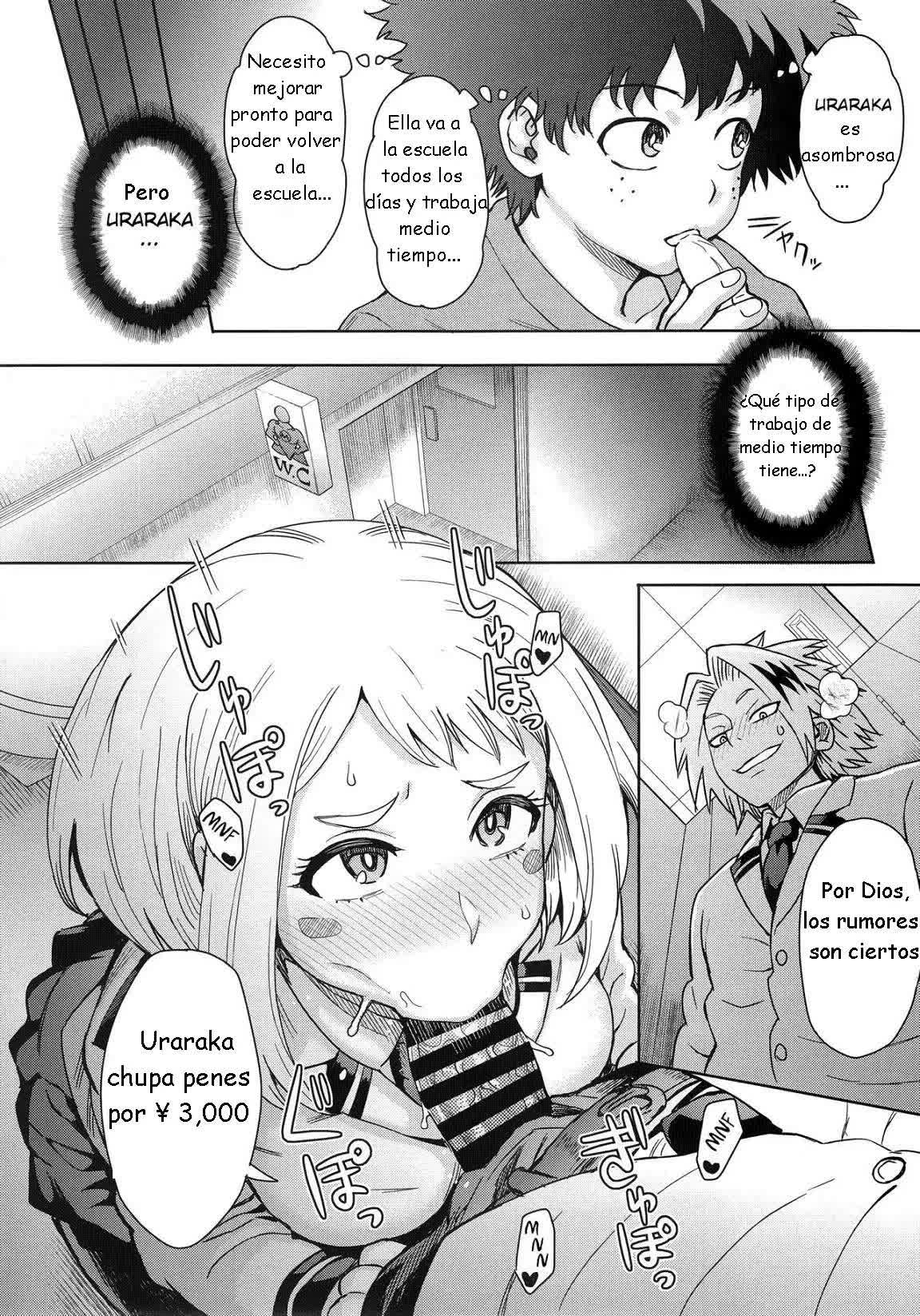 Uraraka Ura Fuuzoku - Detrás de escena de prostitución Uraraka Comic porno