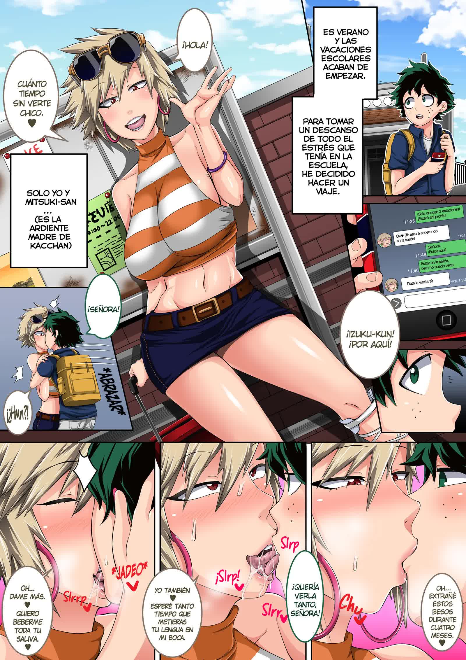 Boku no Harem Academia Bakugou Mama to no Natsuyasumi 'Zenpen' - Vacaciones de Verano Con la Madre de Bakugou Parte 1 Comic porno