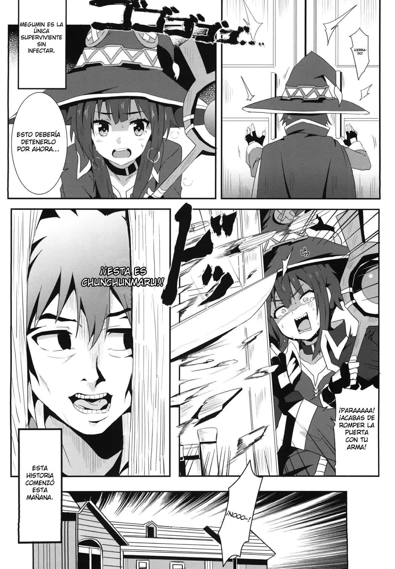 Megumin ni Kareina Shasei o! 4 - ¡Bendiciendo a Megumin con una Magnífica Explosión! 4 Comic porno