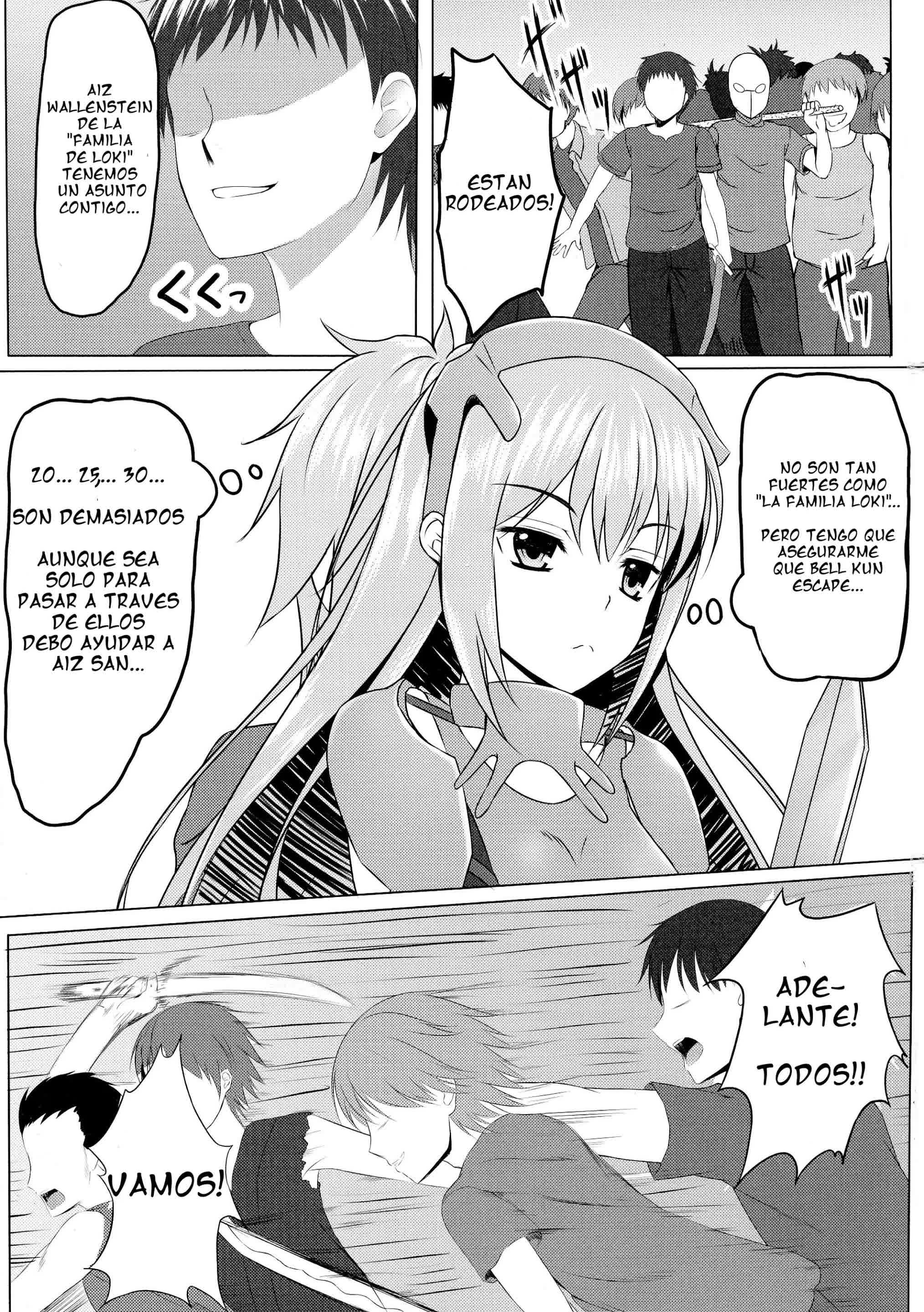 Dungeon de Aiz Wallenstein o Osou no wa Machigatteiru Darou ka - Esta mal atacar a Aiz Wallenstein en un calabozo? Comic porno