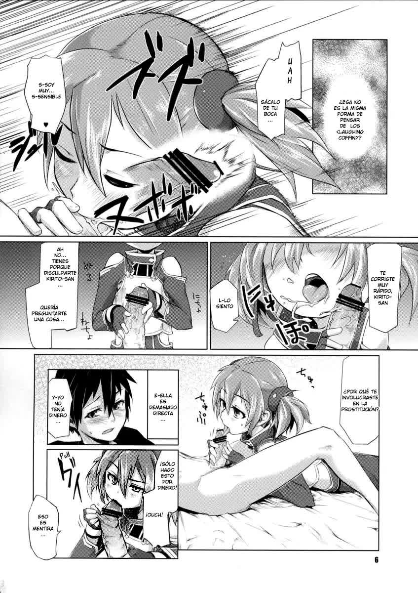Silica-chan ni Oshiri Ijirareru Hon - Silica-chan jugando con tu culo Comic porno