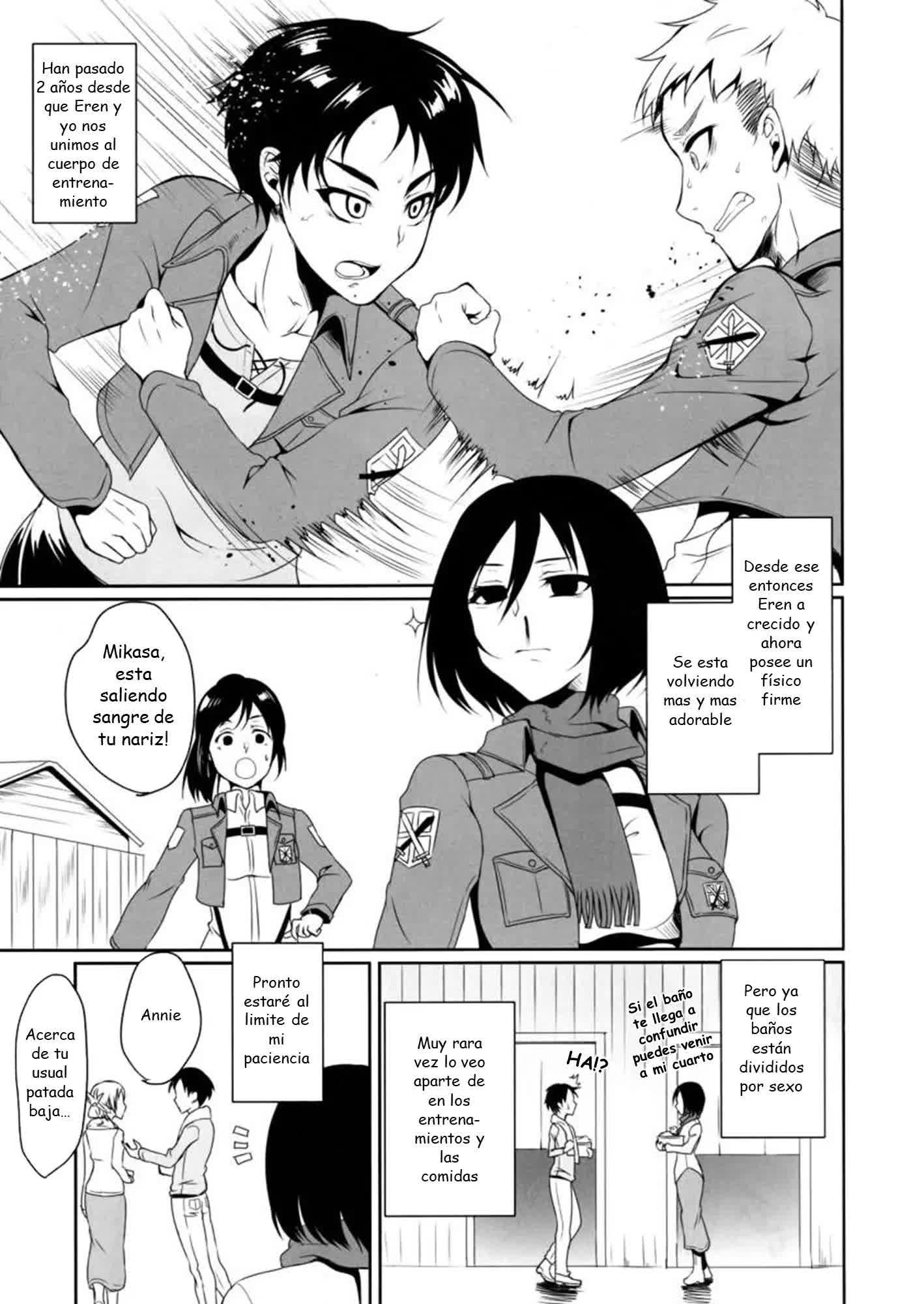 Eren ga Mikasa ni Osowareru Hon Comic porno