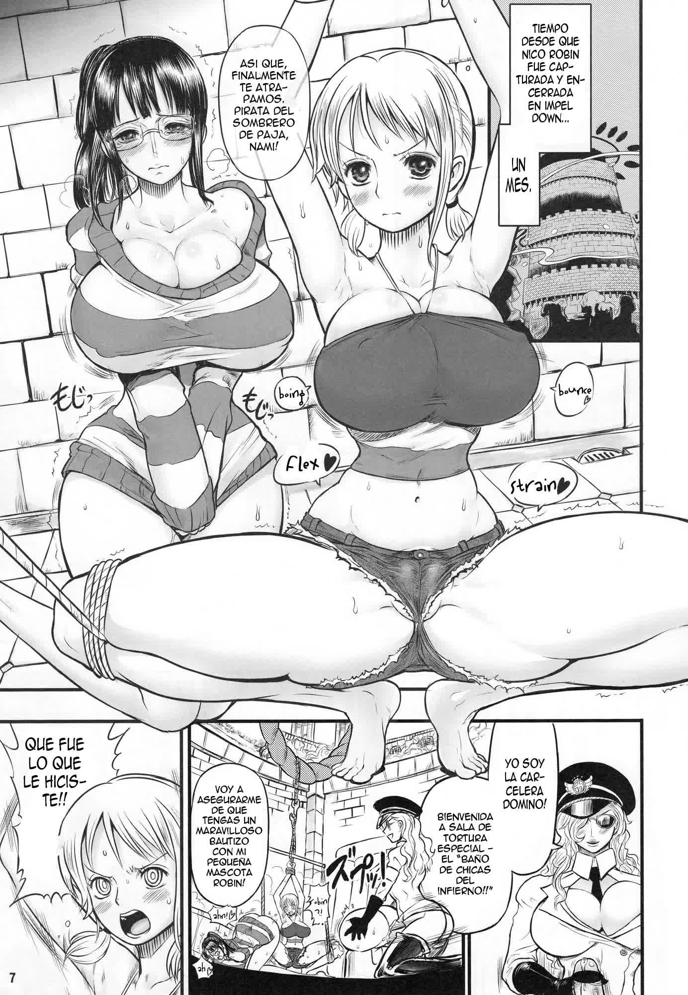 Midarezaki Joshuu Kaizoku 2 -Robin to Nami no Love Love Mitsu Shibori hen- Comic porno