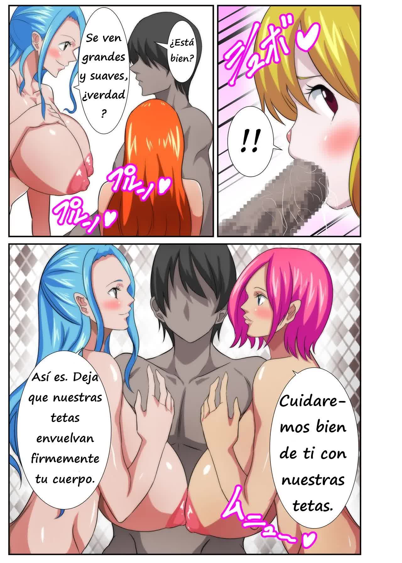 Bakunyuu Heroine no Harem Rakuen - Paraíso harem con heroínas tetonas Comic porno