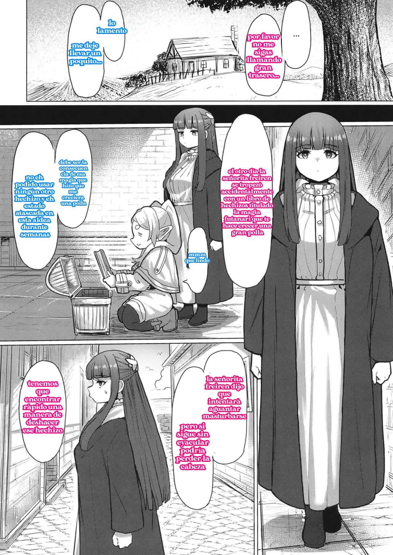 Freiren y el hechizo futanari Comic porno