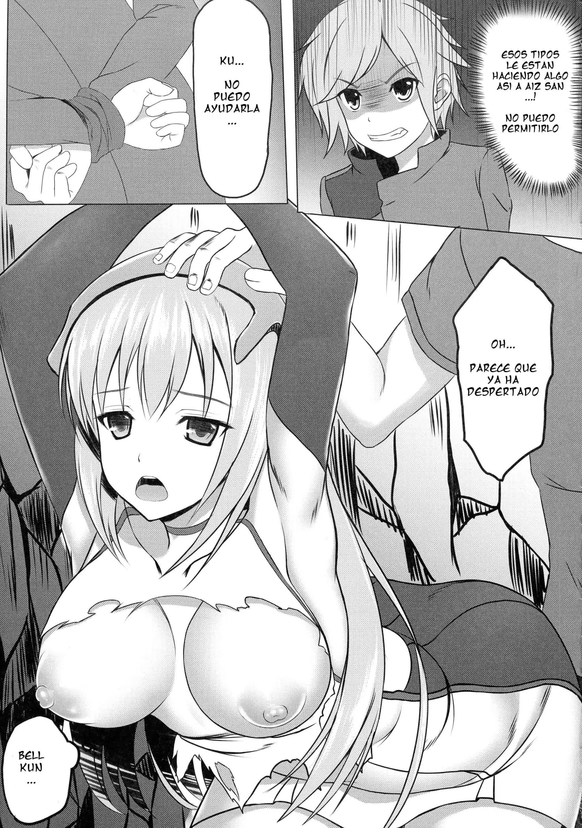 Dungeon de Aiz Wallenstein o Osou no wa Machigatteiru Darou ka - Esta mal atacar a Aiz Wallenstein en un calabozo? Comic porno
