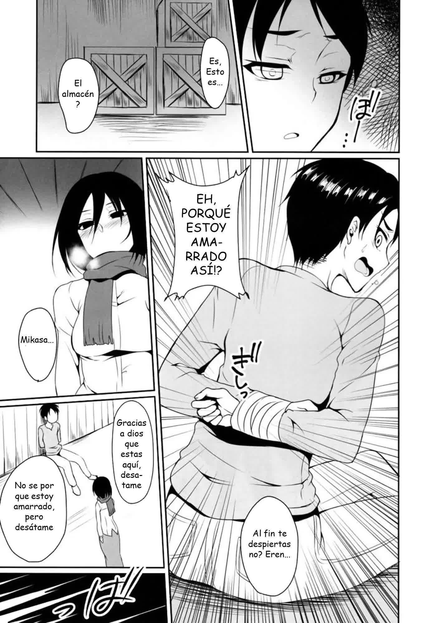 Eren ga Mikasa ni Osowareru Hon Comic porno