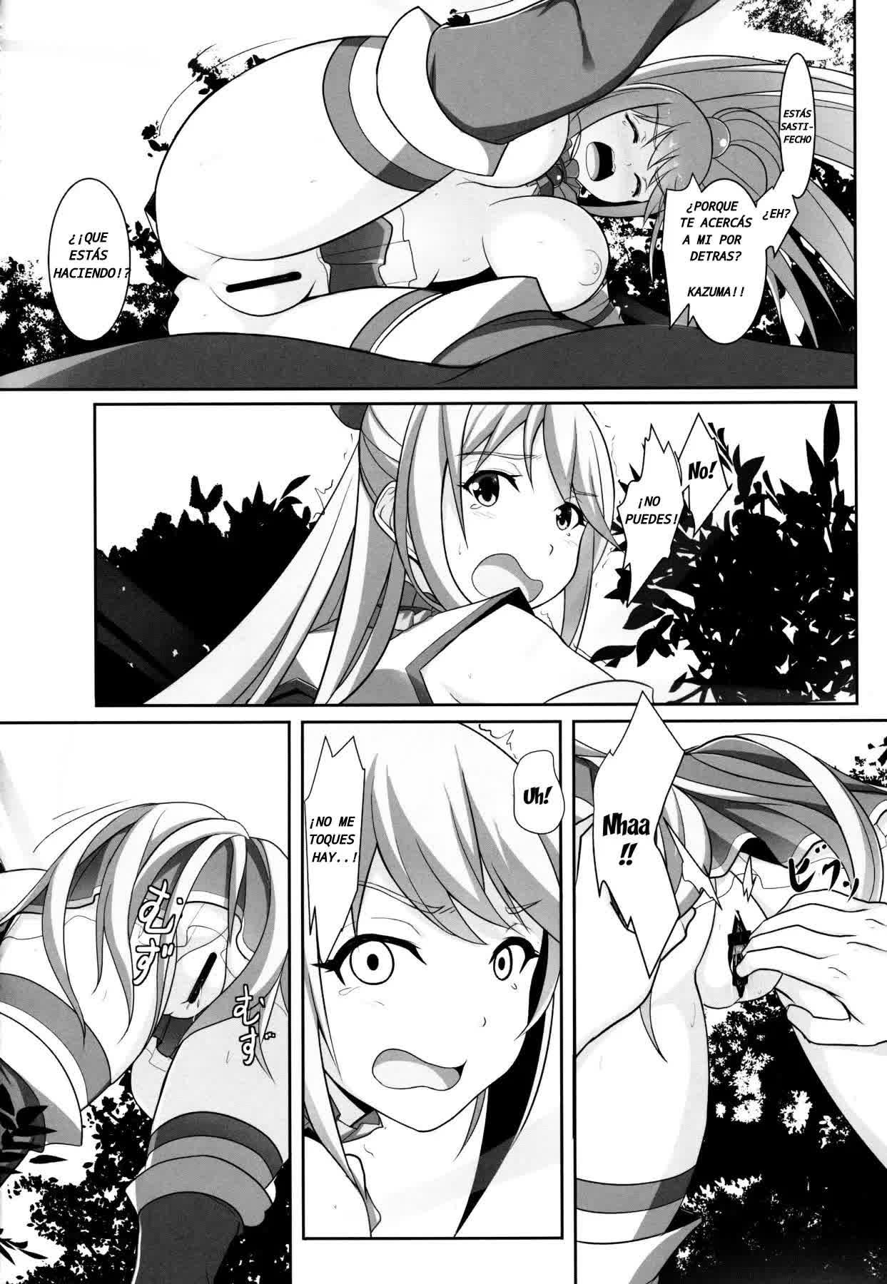 Mizu no Megami-sama no Junan - El SUFRIMIENTO DE LA DIOSA AQUA Comic porno