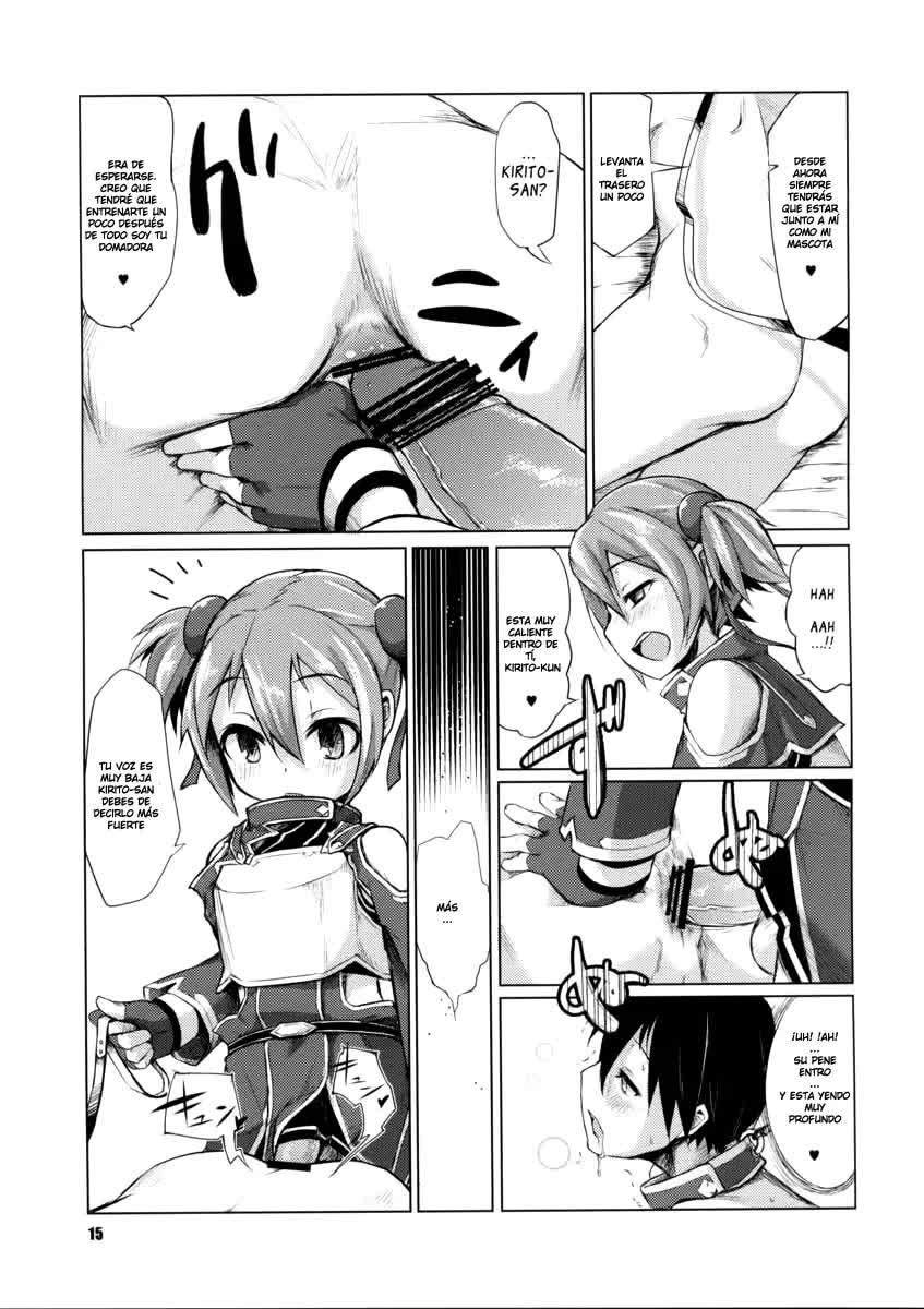 Silica-chan ni Oshiri Ijirareru Hon - Silica-chan jugando con tu culo Comic porno