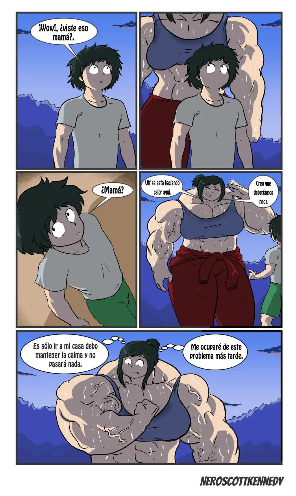 Strong mom Comic porno