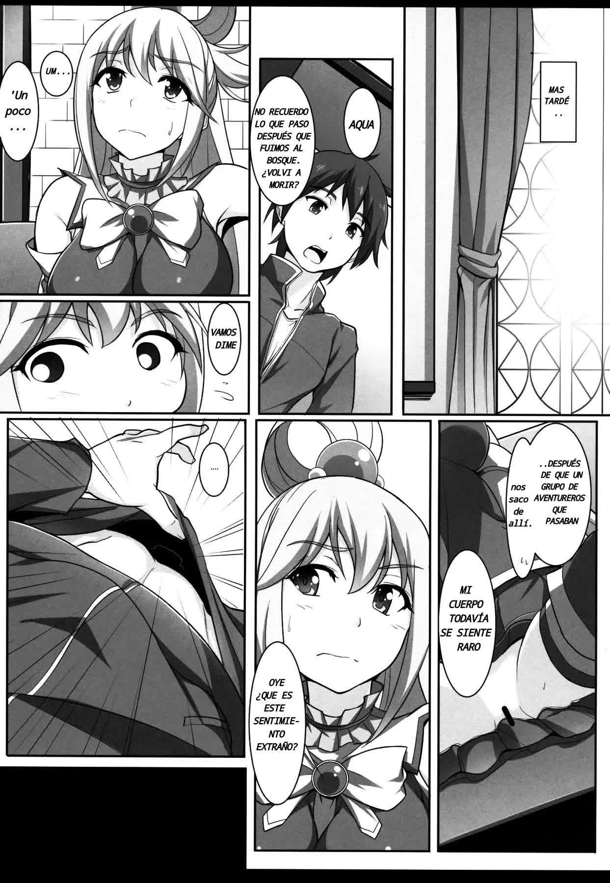 Mizu no Megami-sama no Junan - El SUFRIMIENTO DE LA DIOSA AQUA Comic porno