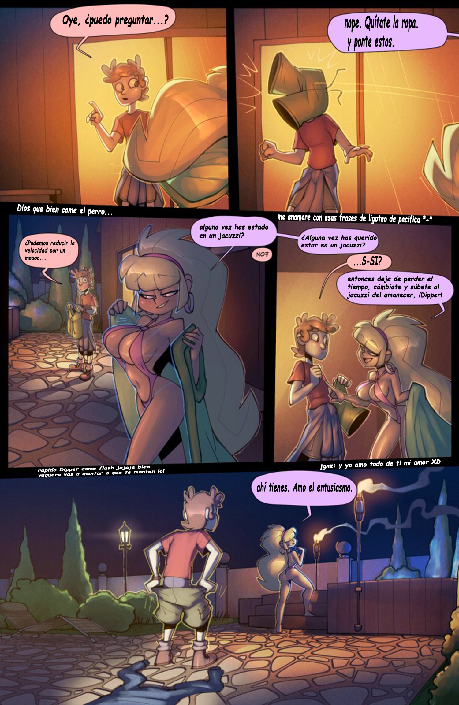 Hot Tub Hijinx Comic porno