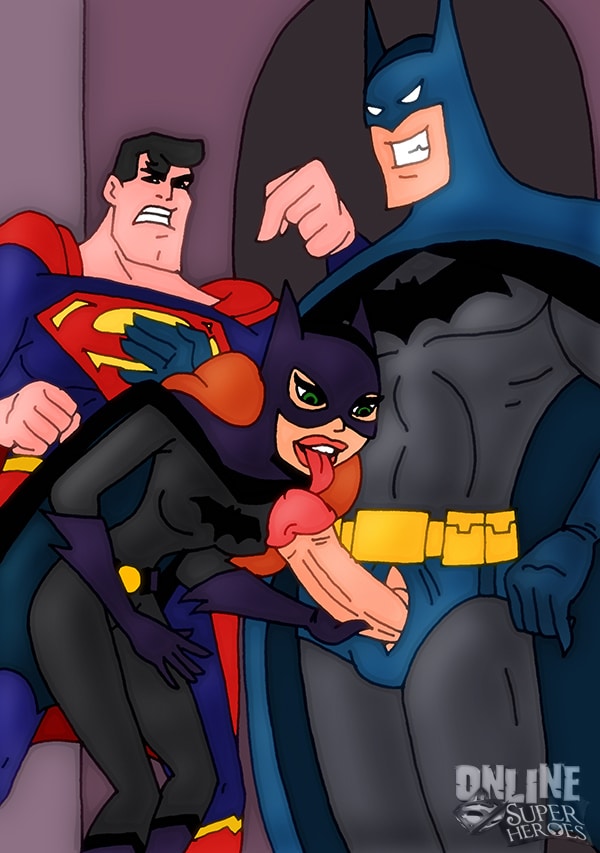 Batman y Superman X Batgirl Comic porno