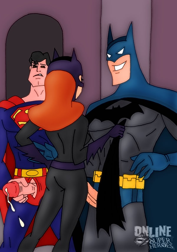 Batman y Superman X Batgirl Comic porno