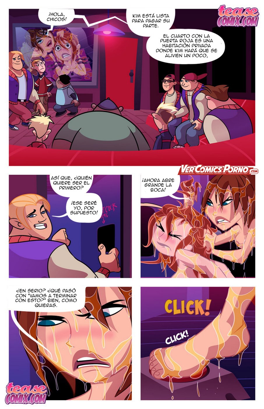 Cheer Fight - Kim Possible and Bonnie Oil Wrestling Comic porno