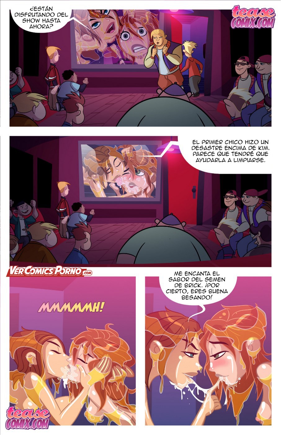 Cheer Fight - Kim Possible and Bonnie Oil Wrestling Comic porno