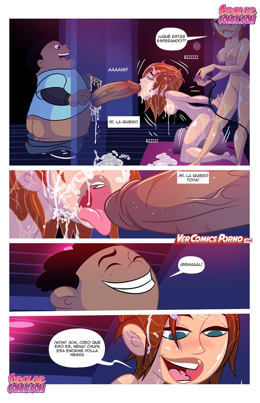 Cheer Fight - Kim Possible and Bonnie Oil Wrestling Comic porno