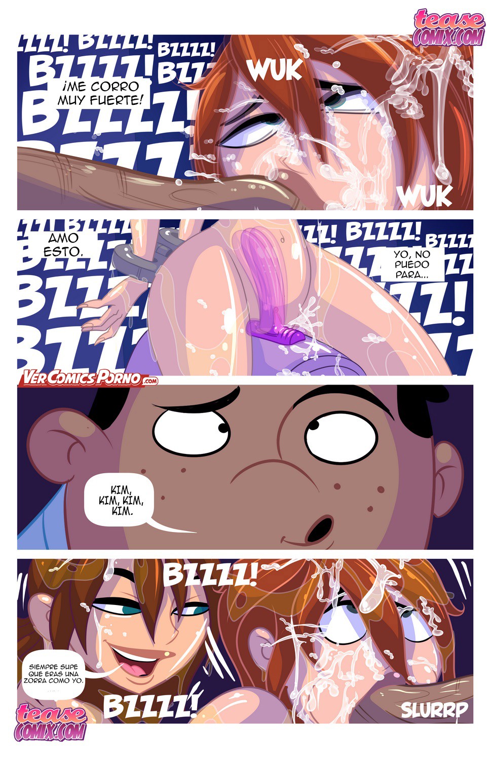 Cheer Fight - Kim Possible and Bonnie Oil Wrestling Comic porno