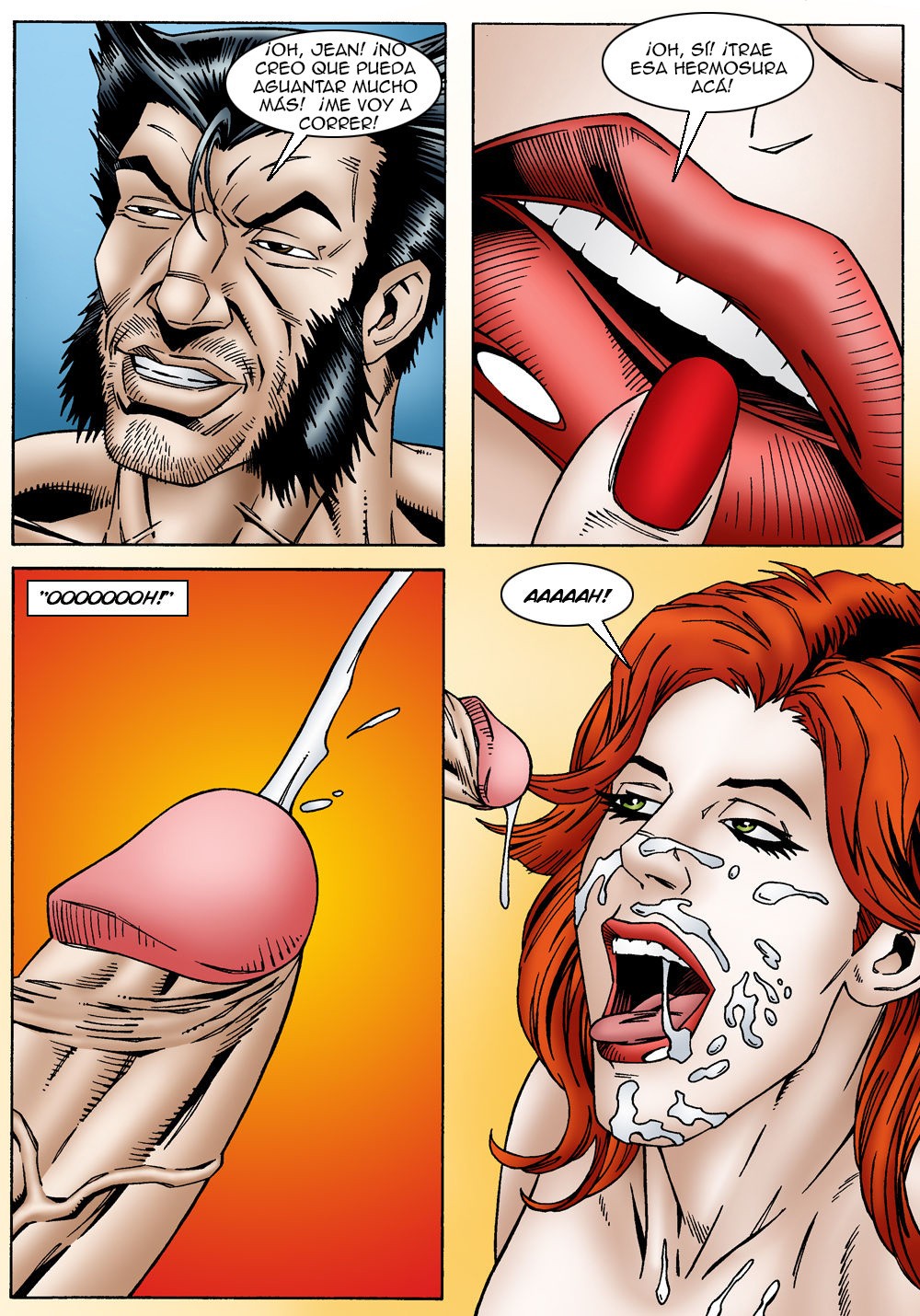 Jean Grey cheats on Scott Summers by fucking Logan Comic porno