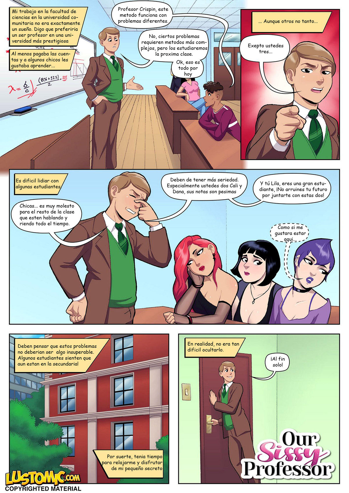 Our Sissy Professor Comic porno