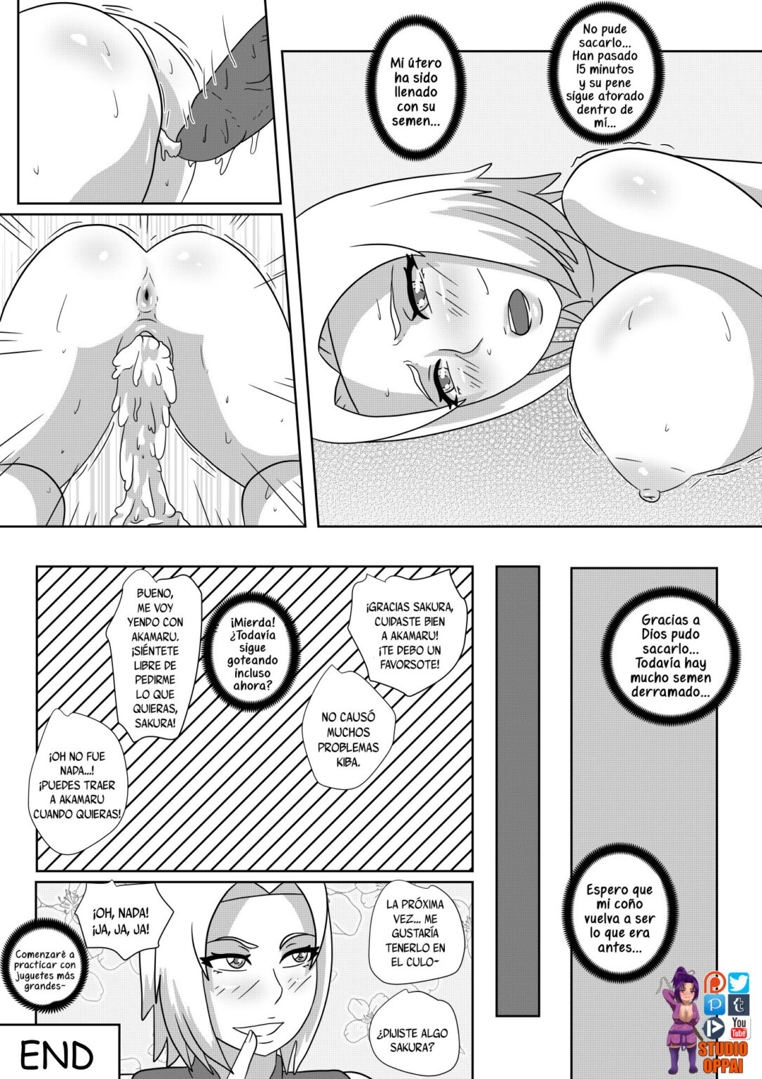 Sakura X Akamaru Comic porno