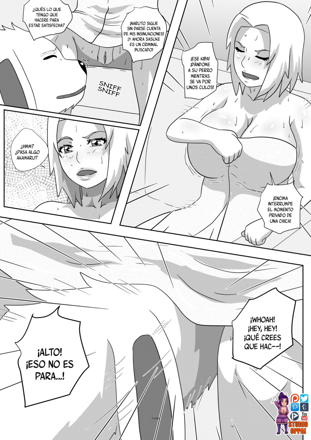 Sakura X Akamaru Comic porno