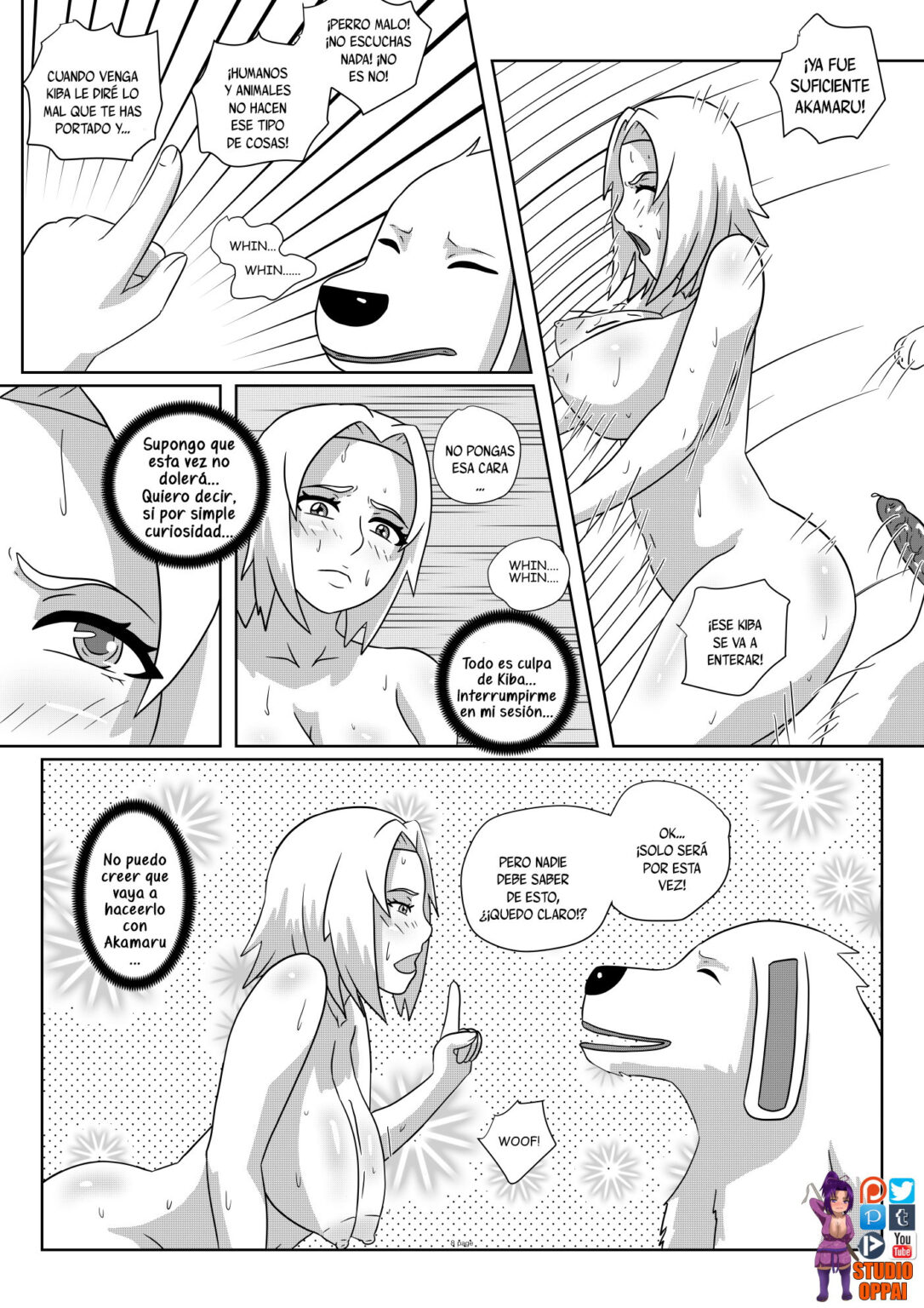 Sakura X Akamaru Comic porno